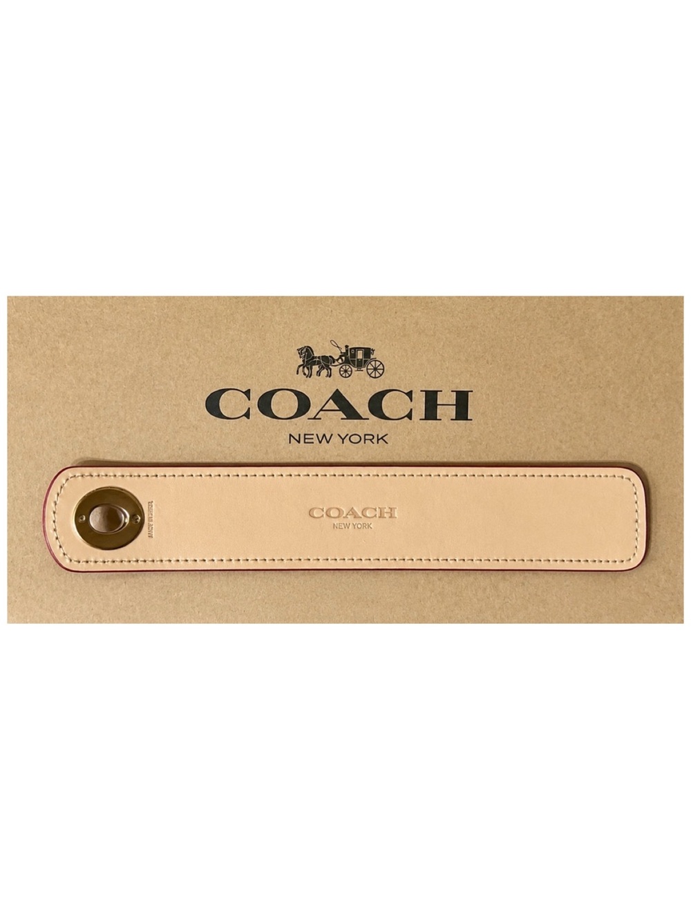 Coach Leather Signature Turnlock Cuff Bracelet. - Picture 6 of 15